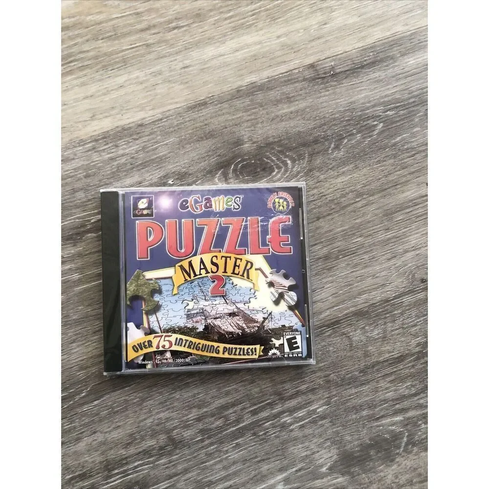 eGames Puzzle Master 2 /CD-ROM Computer Game Over 75 Intriguing Puzzles. Sealed